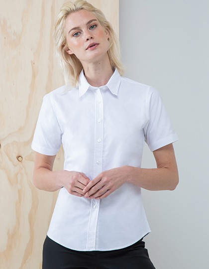 Ladies` Classic Short Sleeved Oxford Shirt - Business - Hemden & Blusen (Oxford) - Henbury Blue Oxford