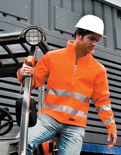 High Vis Soft Shell Jacket - Sicherheitsbekleidung - Sicherheitsjacken & -Hosen - Safe-Guard Fluorescent Orange