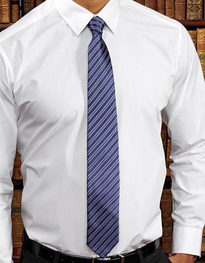 Double Stripe Tie - Gastro & Beauty - Krawatten - Premier Workwear Black - Dark Grey