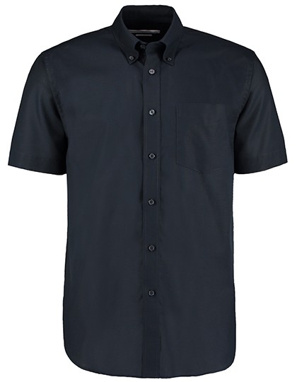 Men`s Classic Fit Workwear Oxford Shirt Short Sleeve - Business - Hemden & Blusen (Oxford) - Kustom Kit Black