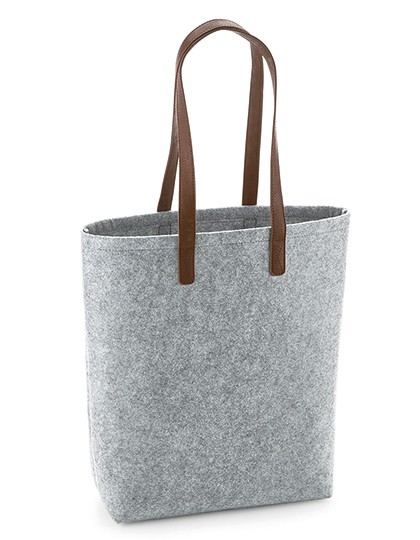Premium Felt Bag - BagBase Charcoal Melange - Black