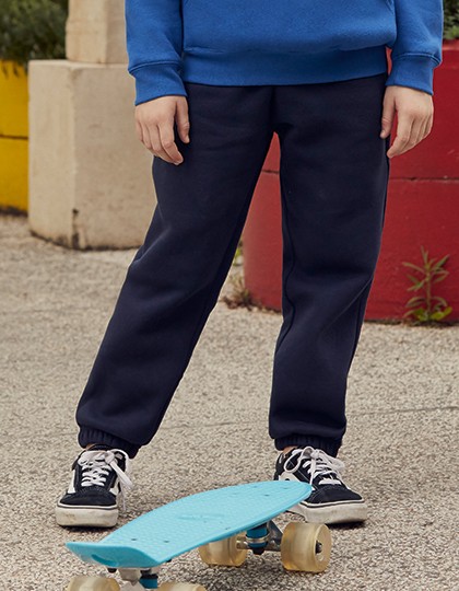 Kids Premium Elasticated Cuff Jog Pants - Kinderbekleidung - Kinder Sport- & Freizeithosen - Fruit of the Loom Black