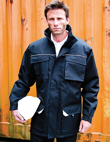 Sabre Long Coat - Workwear Concepts - Result Work-Guard - WORK-GUARD Black