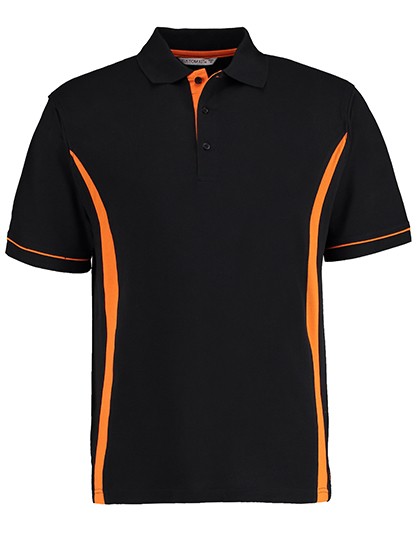 Classic Fit Scottsdale Piqué Polo - Polo Shirts - Kontrast - Kustom Kit Black - Orange
