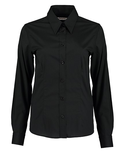 Women`s Tailored Fit Bar Shirt Long Sleeve - Business - Hemden & Blusen (Diverse) - Bargear Black