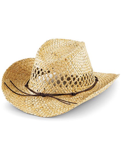 Straw Cowboy Hat - Caps - Hüte - Beechfield Natural