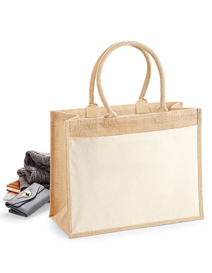 Cotton Pocket Jute Shopper - Baumwoll- & PP-Taschen - Westford Mill Natural