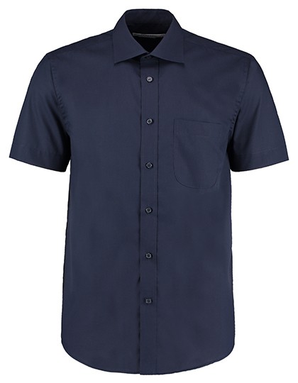 Men`s Classic Fit Business Shirt Short Sleeve - Business - Hemden & Blusen (Popeline) - Kustom Kit Black