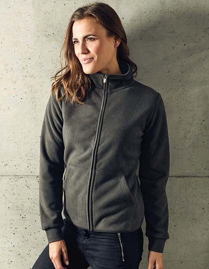 Women`s Double Fleece Jacket - Fleece - Fleece Jacken - Promodoro Black - Light Grey (Solid)