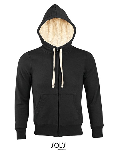 Unisex Zipped Jacket Sherpa - Sweat Shirts - Hooded Jackets - SOL´S Black