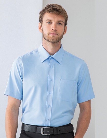 Men`s Wicking Short Sleeve Shirt - Business - Hemden & Blusen (Diverse) - Henbury Black