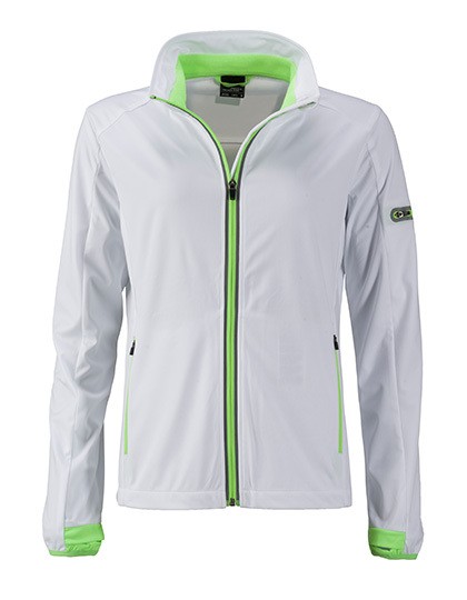 Ladies` Sports Softshell Jacket - Jacken - Jacken (Wasserdicht) - James+Nicholson Black - Light Red