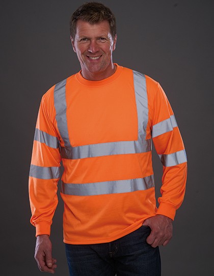 Hi Vis Long Sleeve T-Shirt - Sicherheitsbekleidung - Sicherheits-Shirts - YOKO Hi-Vis Orange