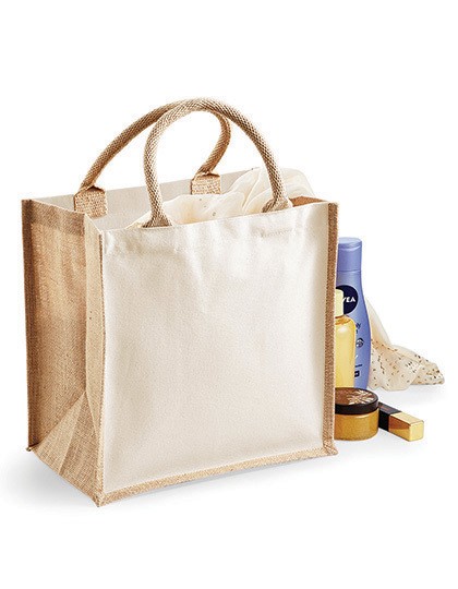 Printers Midi Jute Bag - Baumwoll- & PP-Taschen - Jute-Taschen - Westford Mill Apple Green