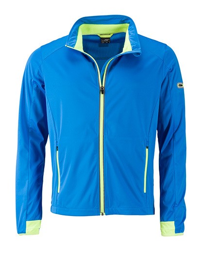 Men`s Sports Softshell Jacket - Jacken - Jacken (Wasserdicht) - James+Nicholson Black - Light Red