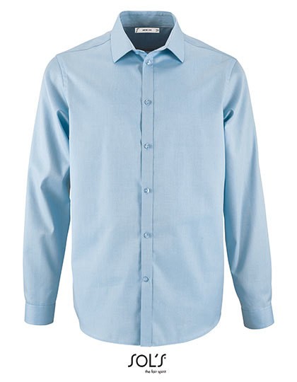 Men`s Herringbone Shirt Brody - Business - Hemden & Blusen (Diverse) - SOL´S White