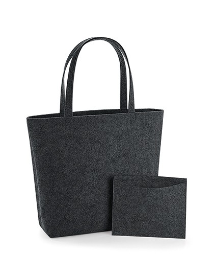 Felt Shopper - BagBase Charcoal Melange