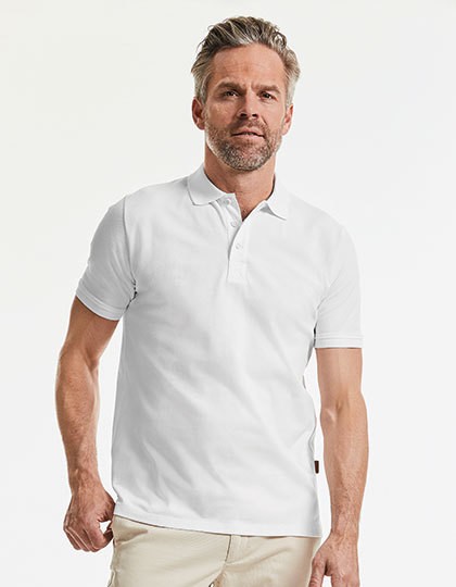 Men´s Pure Organic Polo - Russell Pure Organic White