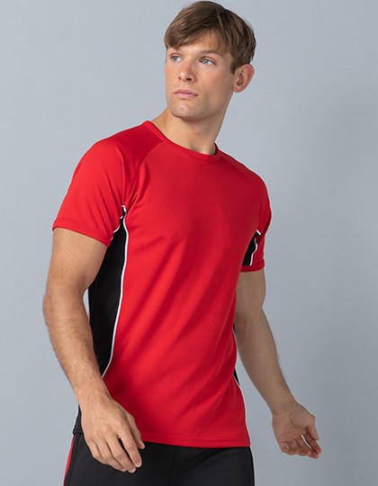 Performance Panel T-Shirt - Activity Concepts - Finden & Hales - Finden+Hales Black - Red - White