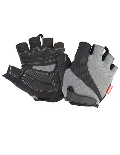 Unisex BIKEWEAR Short Gloves - Activity Concepts - Spiro Breathe to Perform - SPIRO Grey - Black