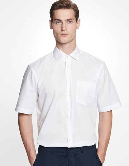 Men`s Shirt Regular Fit Shortsleeve - Business - Hemden & Blusen (Diverse) - Seidensticker Black