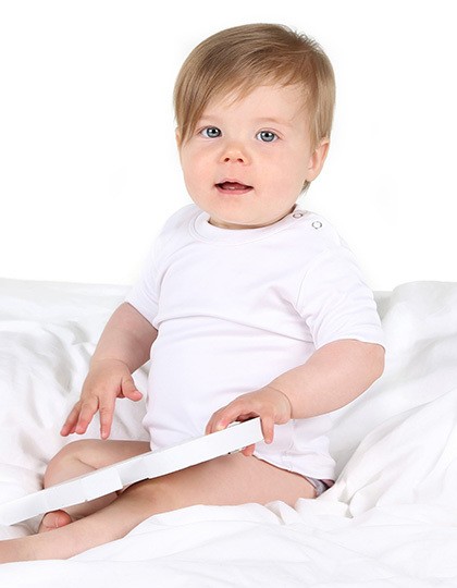 Short Sleeve Baby T-Shirt Polyester - Sublimationstextilien - Sublimations Kinderartikel - Link Sublime Textiles White