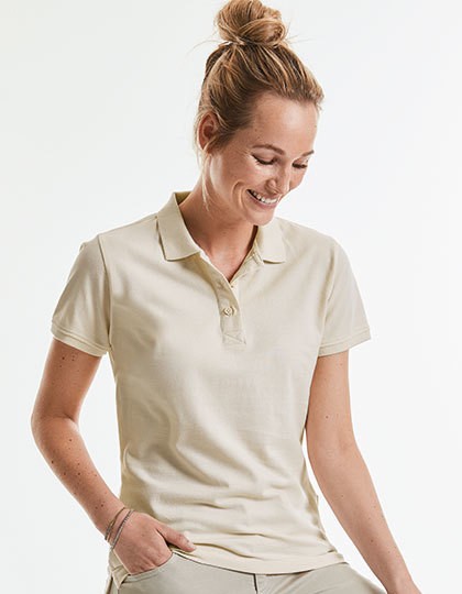 Ladies´ Pure Organic Polo - Russell Pure Organic White