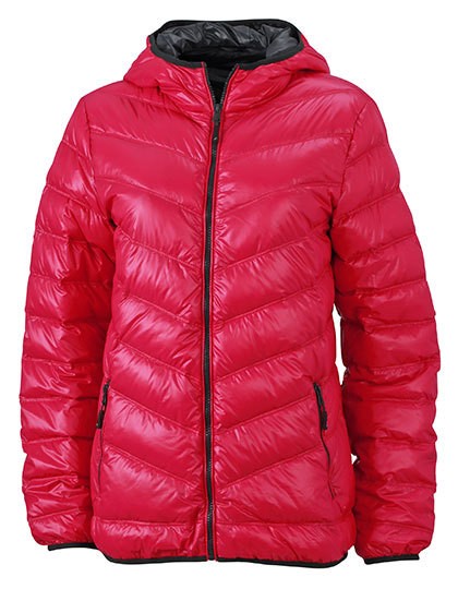 Ladies` Down Jacket - Jacken - Jacken (Wind- & wasserabweisend) - James+Nicholson Black - Grey