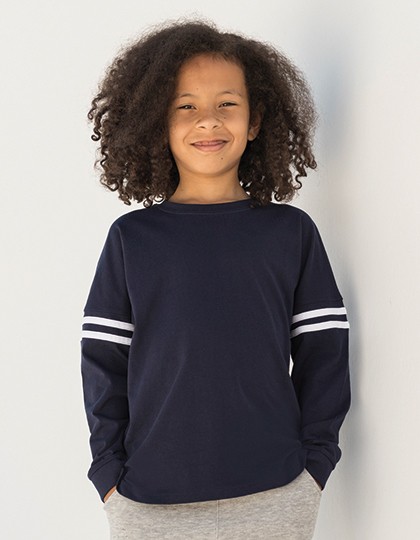 Kids` Drop Shoulder Slogan Top - Kinderbekleidung - Kinder T-Shirts - SF Minni Black