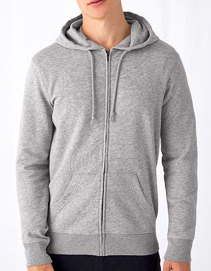 Organic Zipped Hood Jacket - B&C White