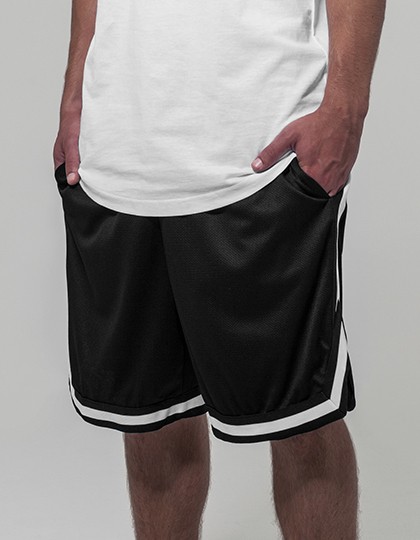 Two-tone Mesh Shorts - Hosen & Röcke - Jogging- & Freizeithosen - Build Your Brand Black - Black - White