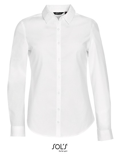 Women`s Long Sleeve Stretch Shirt Blake - Business - Hemden & Blusen (Popeline) - SOL´S Black