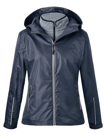 Ladies´ 3-in-1-Jacket - James+Nicholson Black - Black