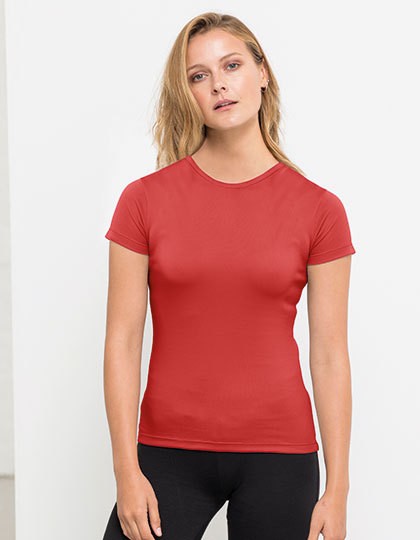 Ambaro Recycled Ladies Sports Tee - Ecologie Jet Black