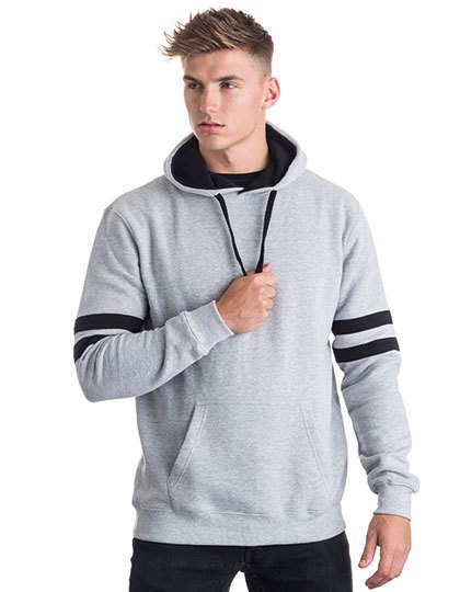 Game Day Hoodie - Just Hoods Heather Grey - Deep Black