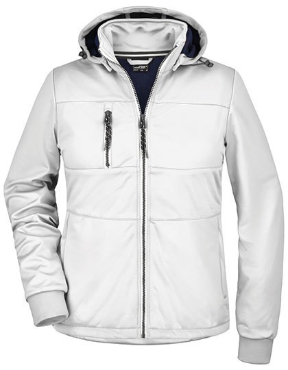 Ladies` Maritime Jacket - Jacken - Jacken (Softshell Hooded) - James+Nicholson Black - Black - White