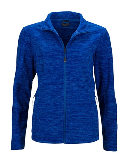 Ladies` Fleece Jacket - Fleece - Fleece Jacken - James+Nicholson Berry Melange - Silver (Solid)