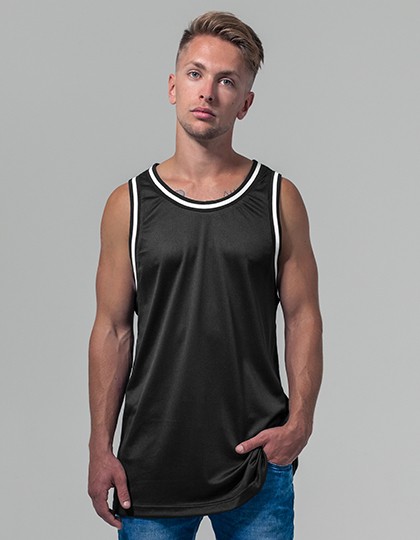 Mesh Tanktop - Fashion T-Shirts - Ringer & Kontrast - Build Your Brand Black - White