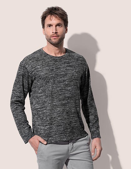 Knit Long Sleeve Sweater - Stedman® Dark Grey Melange