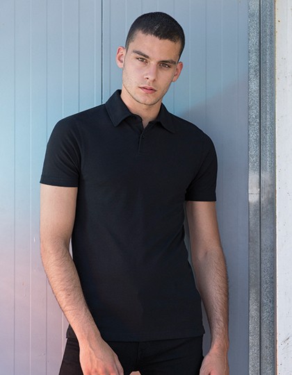 Men`s Short Sleeved Stretch Polo - Polo Shirts - 100% Baumwolle - SF Men Black