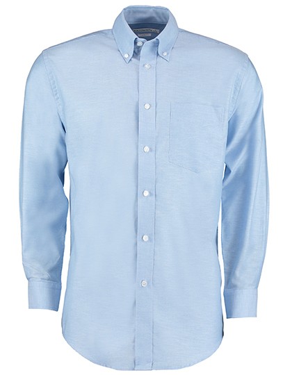 Men`s Classic Fit Workwear Oxford Shirt Long Sleeve - Business - Hemden & Blusen (Oxford) - Kustom Kit Black