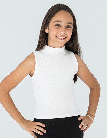Kids` High Neck Crop Vest - Kinderbekleidung - Kinder T-Shirts Ärmellos & Trägershirts - SF Minni Black