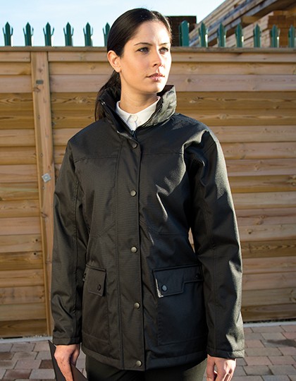 Womens Platinum Managers Jacket - Workwear Concepts - Result Work-Guard - WORK-GUARD Black