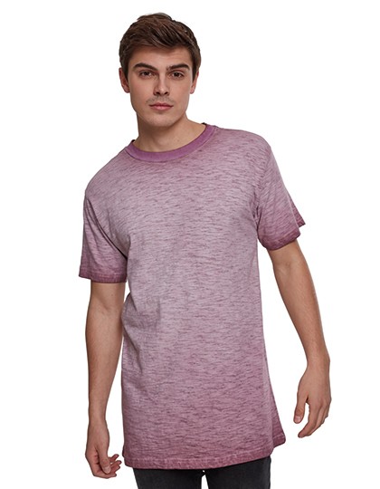 Spray Dye Tee - Fashion T-Shirts - Ringer & Kontrast - Build Your Brand Burgundy (Spray Dye)