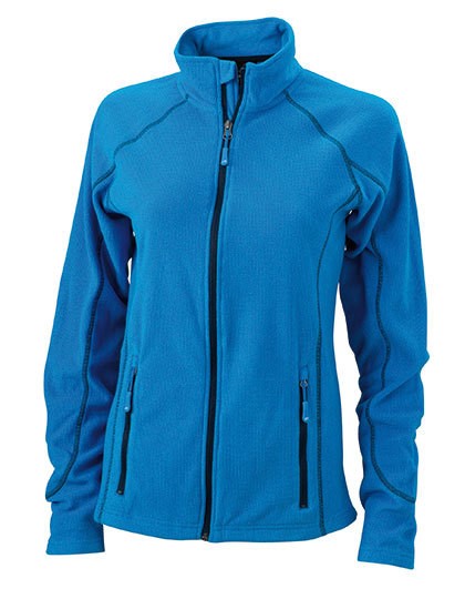 Ladies` Structure Fleece Jacket - Fleece - Fleece Jacken - James+Nicholson Aqua - Navy